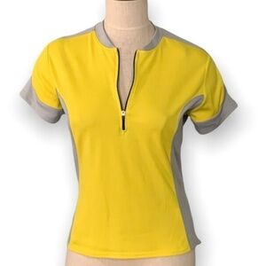 Bellwether VTG Womens L Cycling Jersey 3 Pocket Back Front Partial Zip USA#239G